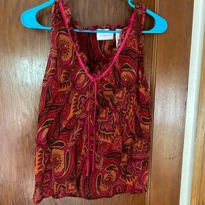 Red Paisley Liz Claiborne Tank Top ❤️💗❤️💗